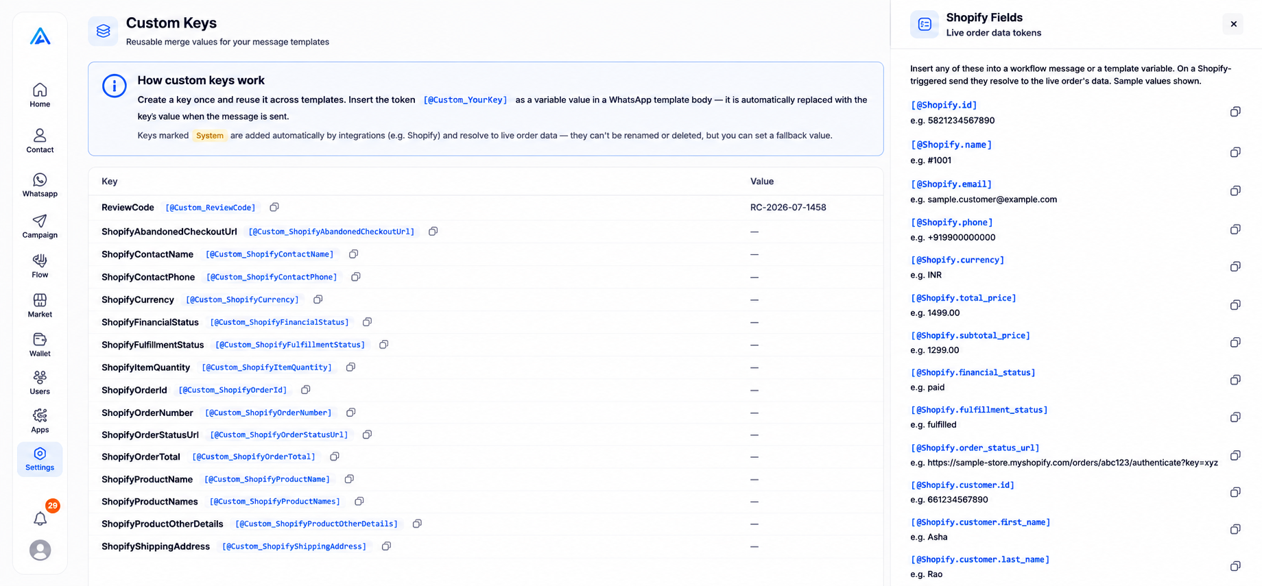 Shopify Fields Screenshot